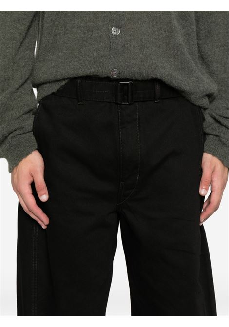 pantaloni twisted belted uomo neri LEMAIRE | PA326 LD1055BK999